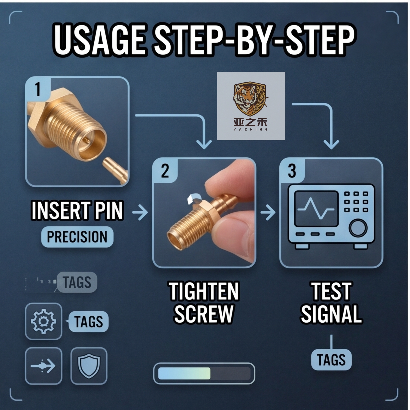 INSERT PIN PRECISION TAGS TIGHTENSCREW TESTSIGNAL