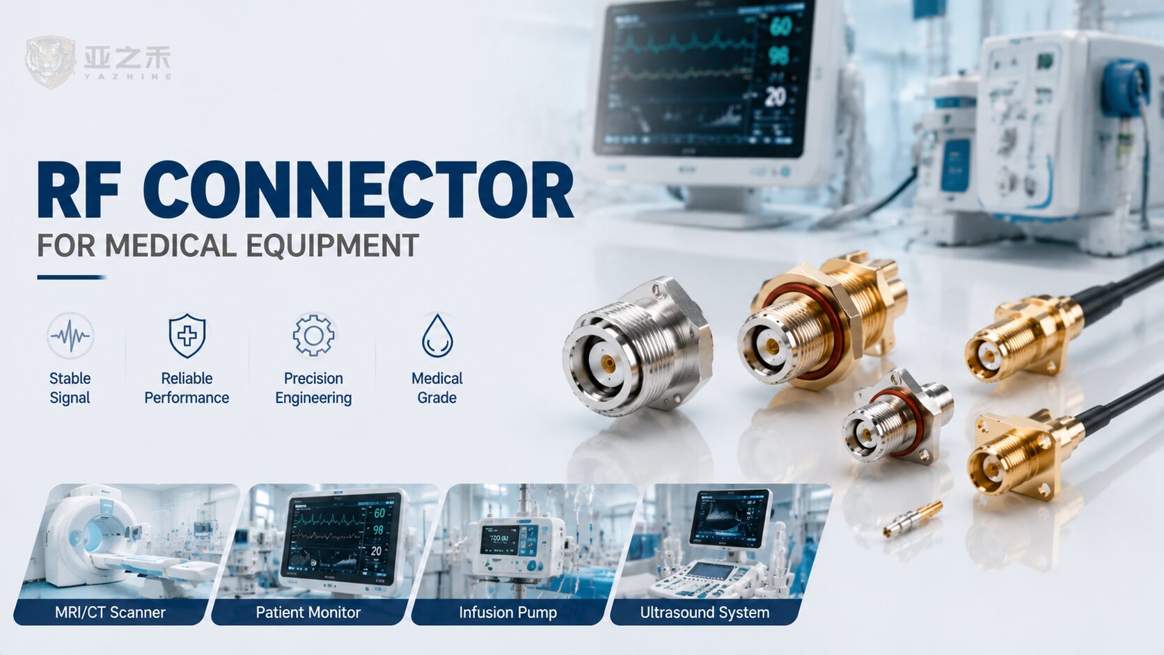 RF antenna and coaxial cable assemblies for IoT, smart city and wireless security equipment